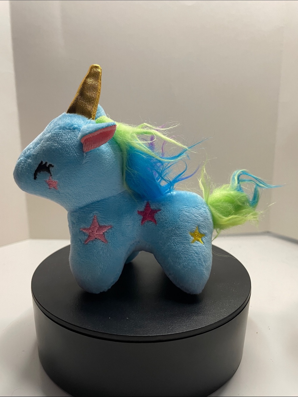 Blue Plush Unicorn Toy with Colorful Mane - Kids Accessories